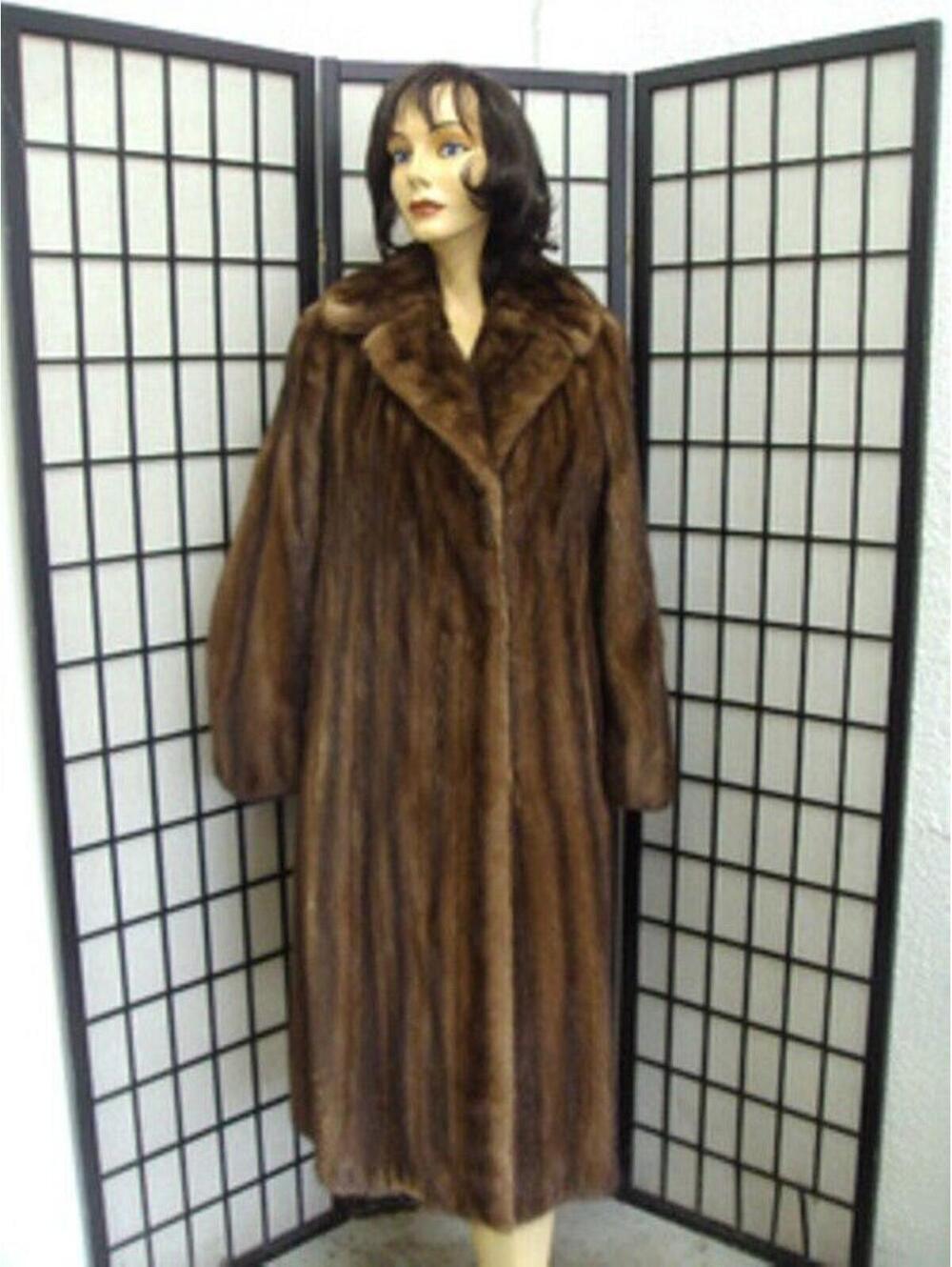 ! EXCELLENT CANADIAN WILD MINK FUR COAT JACKET WOMEN WOMAN SIZE 4